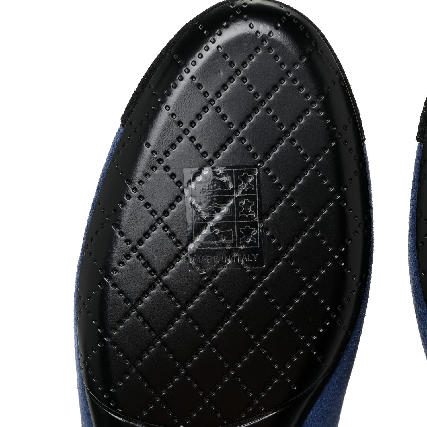 Chanel Suede Cap Toe CC Ballerina Flats 37 Blue Black 7 of 14