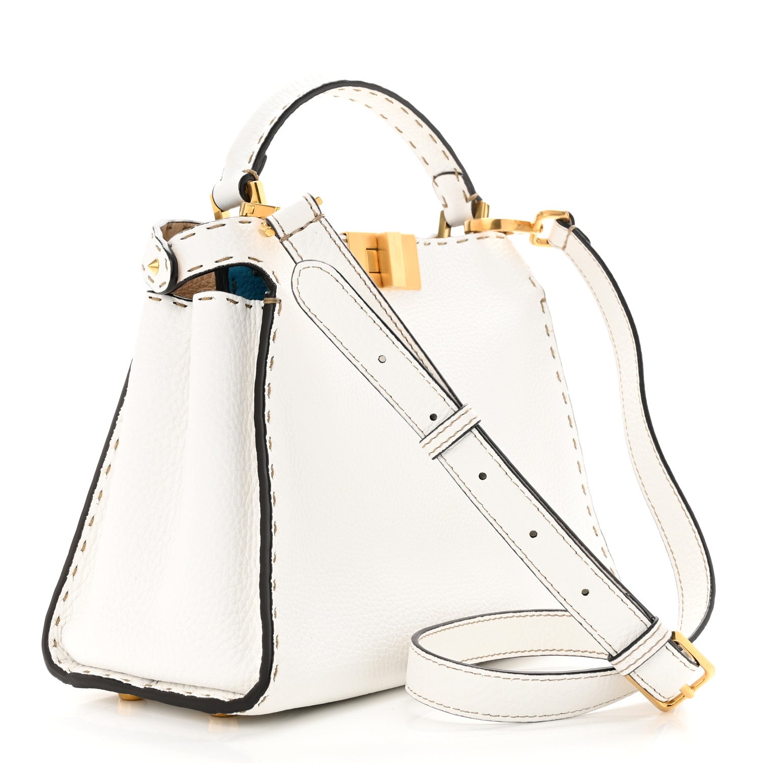 Fendi Cuoio Romano Selleria Medium Peekaboo Iconic Essentially Satchel Camelia Sand Cyber 3 of 11