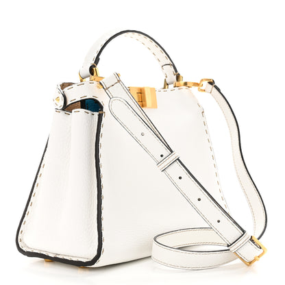 Fendi Cuoio Romano Selleria Medium Peekaboo Iconic Essentially Satchel Camelia Sand Cyber 3 of 11