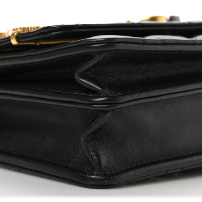 Chanel Lambskin Quilted Coco Clips Mini Wallet On Chain WOC Black 9 of 10