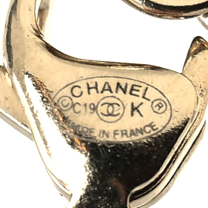 Chanel Crystal Pearl CC Long Multistrand Necklace Gold 5 of 5