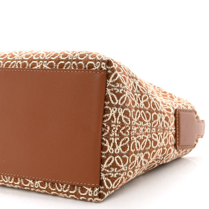 Loewe Jacquard Anagram Calfskin Small Cubi Bag Tan Pecan 10 of 12