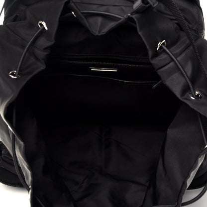 Prada Technical Nylon Saffiano Double Buckle Backpack Black 5 of 10