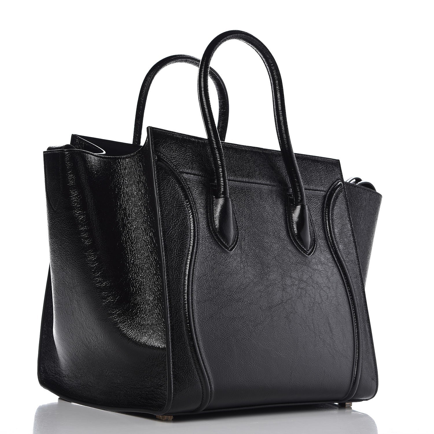 Celine Shiny Goatskin Medium Phantom Luggage Black 3 of 7