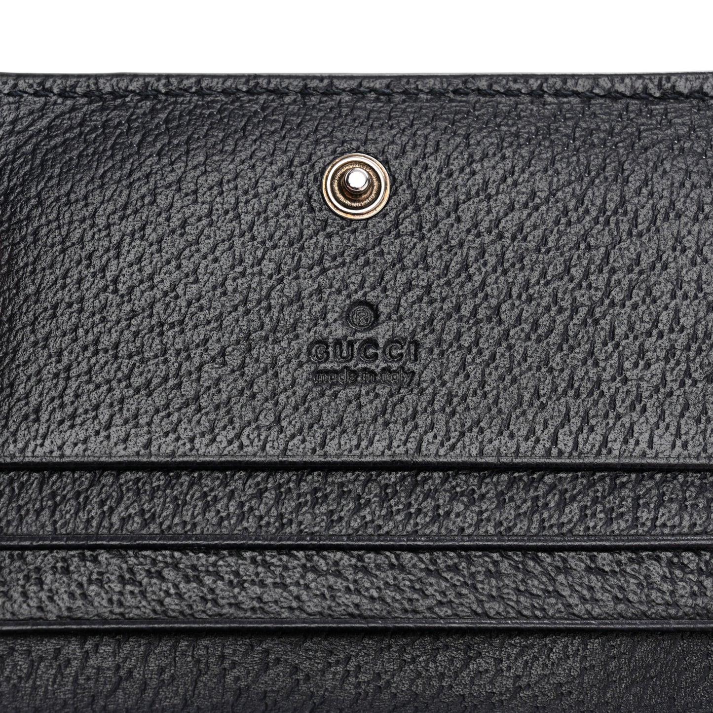 GG Supreme Monogram Textured Dollar Calfskin Web Ophidia Card Case Beige Blue