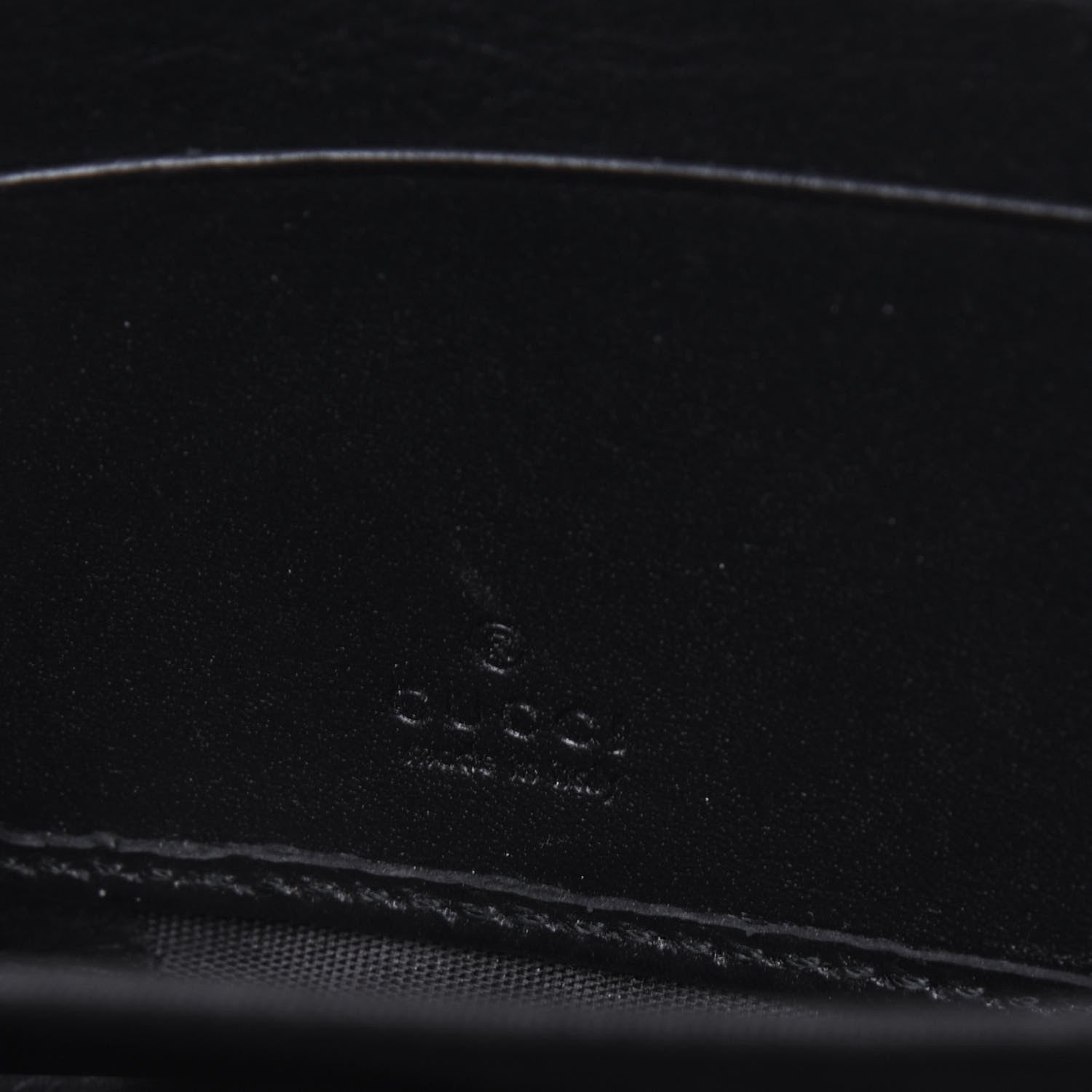Gucci GG Supreme Monogram Moon Calfskin Zip Around Wallet Beige Ebony Black 6 of 18