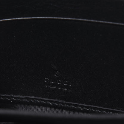 Gucci GG Supreme Monogram Moon Calfskin Zip Around Wallet Beige Ebony Black 6 of 18