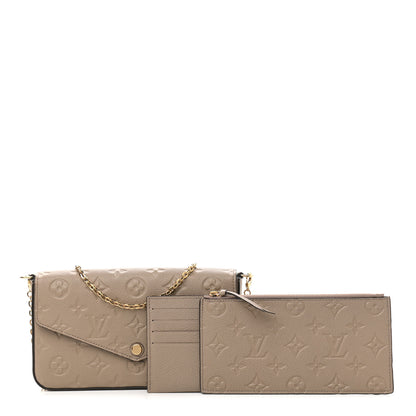 Louis Vuitton Empreinte Pochette Felicie Chain Wallet Tourterelle 1 of 11