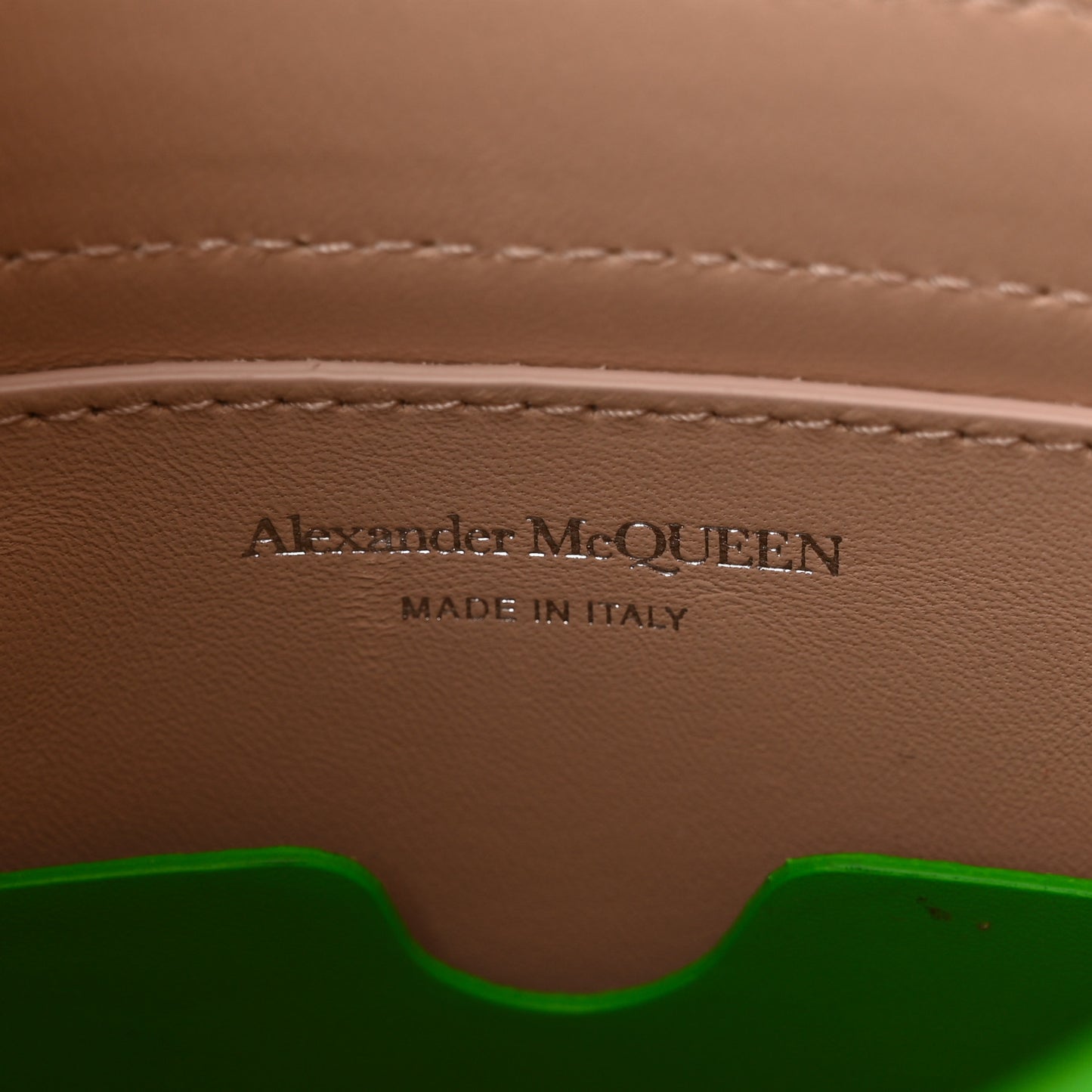 Calfskin Mini Curve Bucket Bag Acid Green