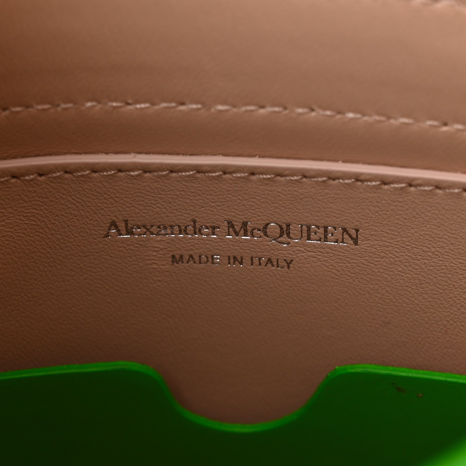 Alexander McQueen Calfskin Mini Curve Bucket Bag Acid Green 6 of 10