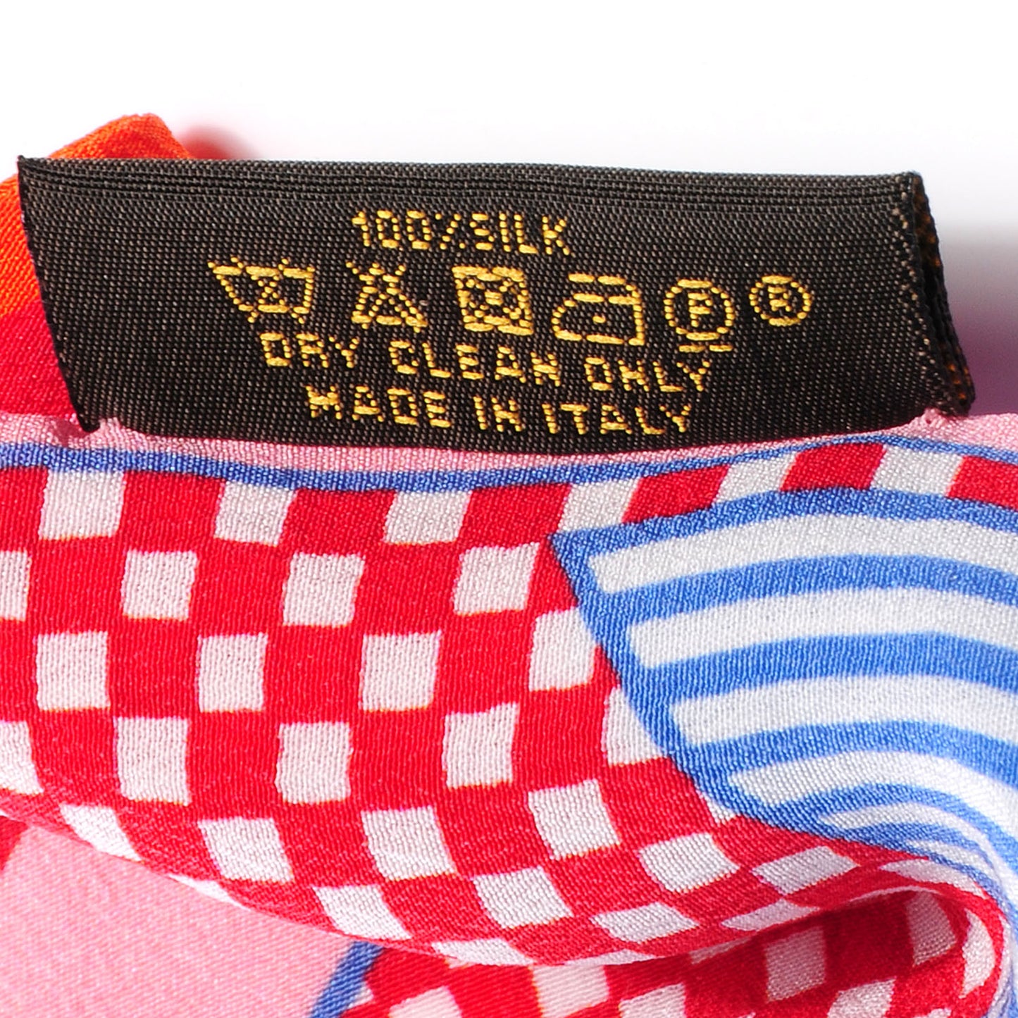 Silk Damier Aquarelle Bandeau Piment