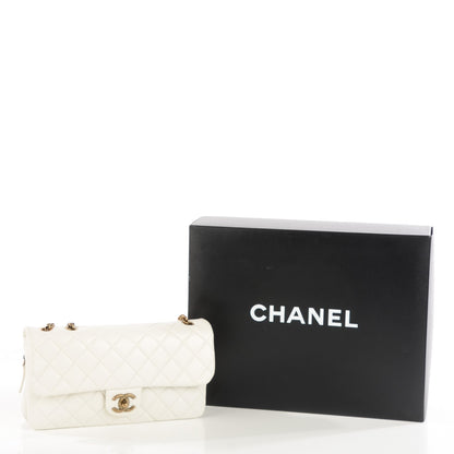 Chanel Calfskin Quilted Medium CC Crown Flap White 9 of 9