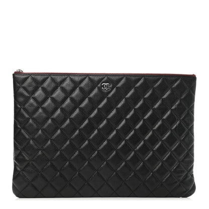 Chanel Caviar Quilted Large Cosmetic Case Black 1 of 7