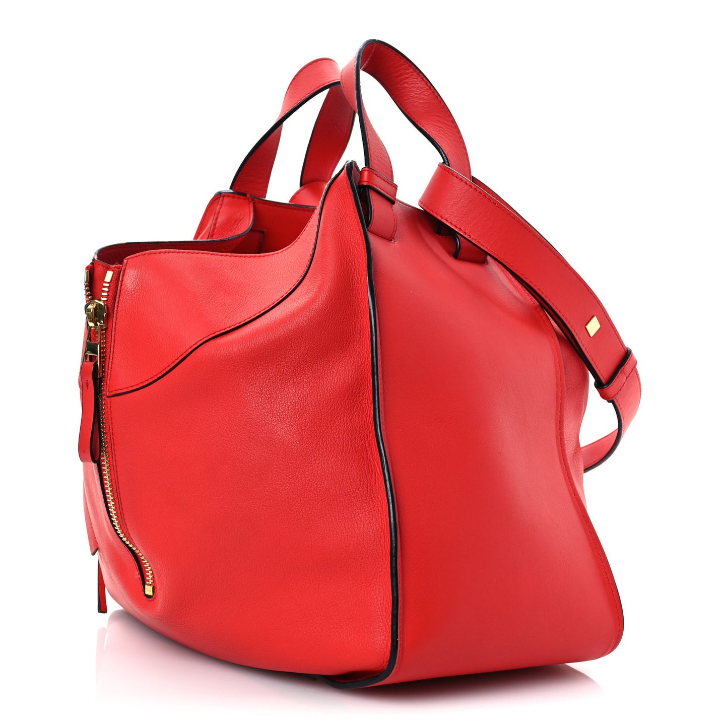 Calfskin Medium Hammock Shoulder Bag Scarlet Red