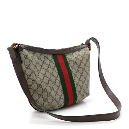 Gucci GG Supreme Monogram Web Small Ophidia Half Moon Hobo Brown 3 of 11