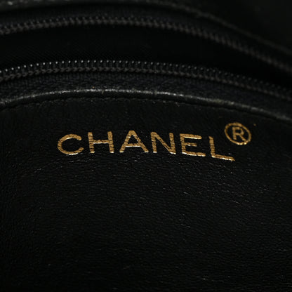 Chanel Lambskin Chevron Quilted Tassel Camera Case Black 5 of 7