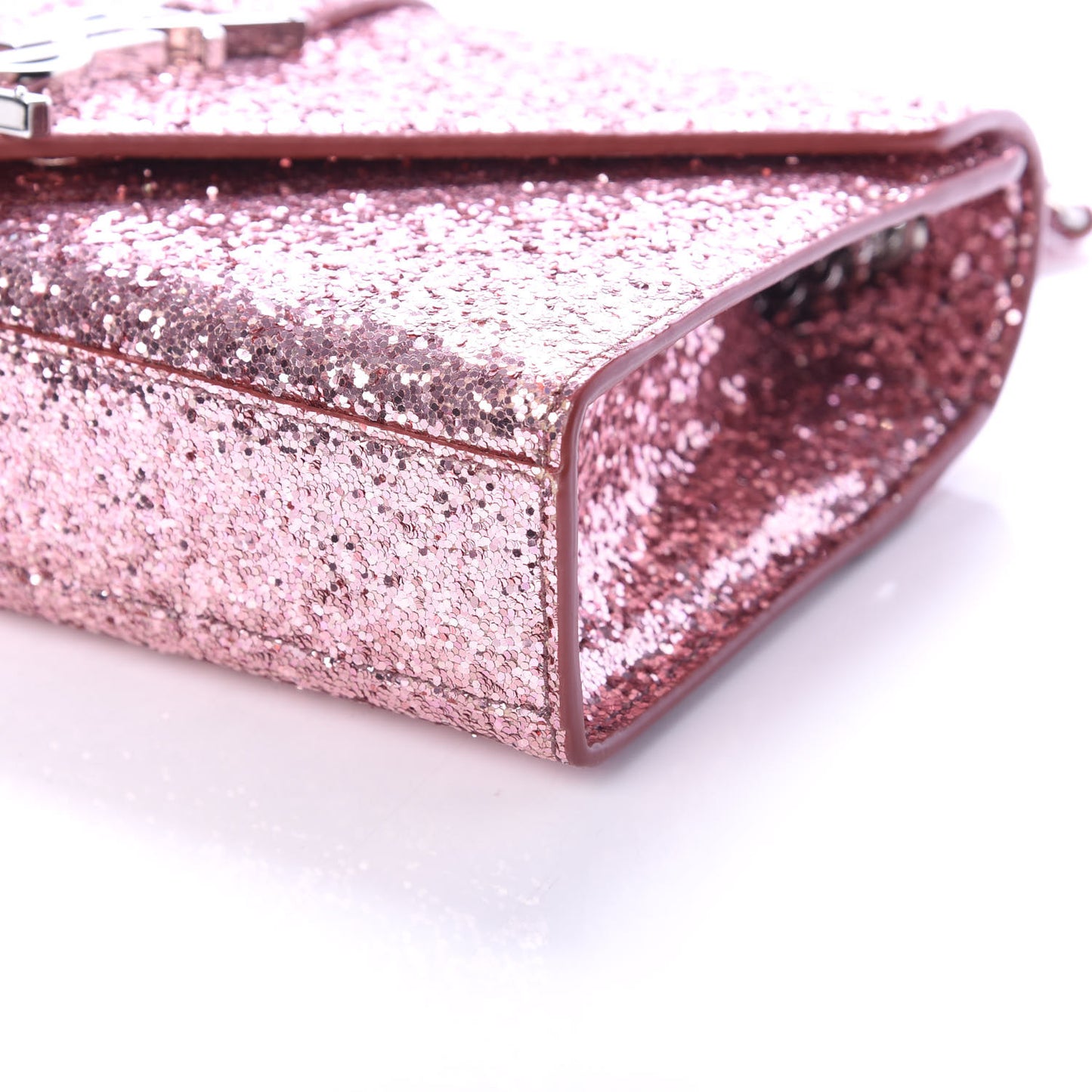 Glitter Monogram Galactica Satchel Pink