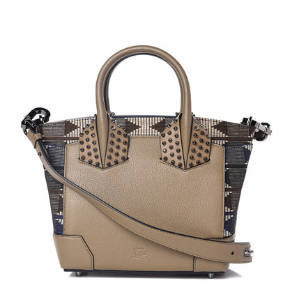 Christian Louboutin Afridiam Fabric Calfskin Small Eloise Hobo Black Dune 1 of 7
