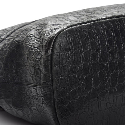 Givenchy Calfskin Crocodile Embossed Large Nightingale Black 9 of 11
