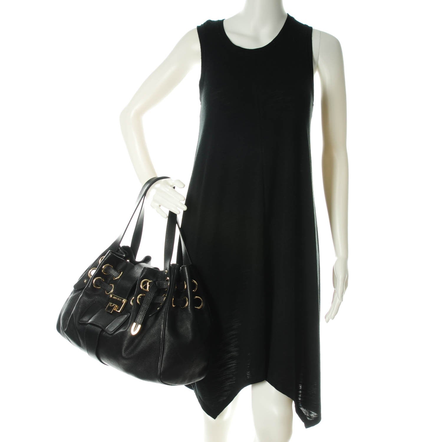 Jimmy Choo Calfskin Ramona Black 2 of 7