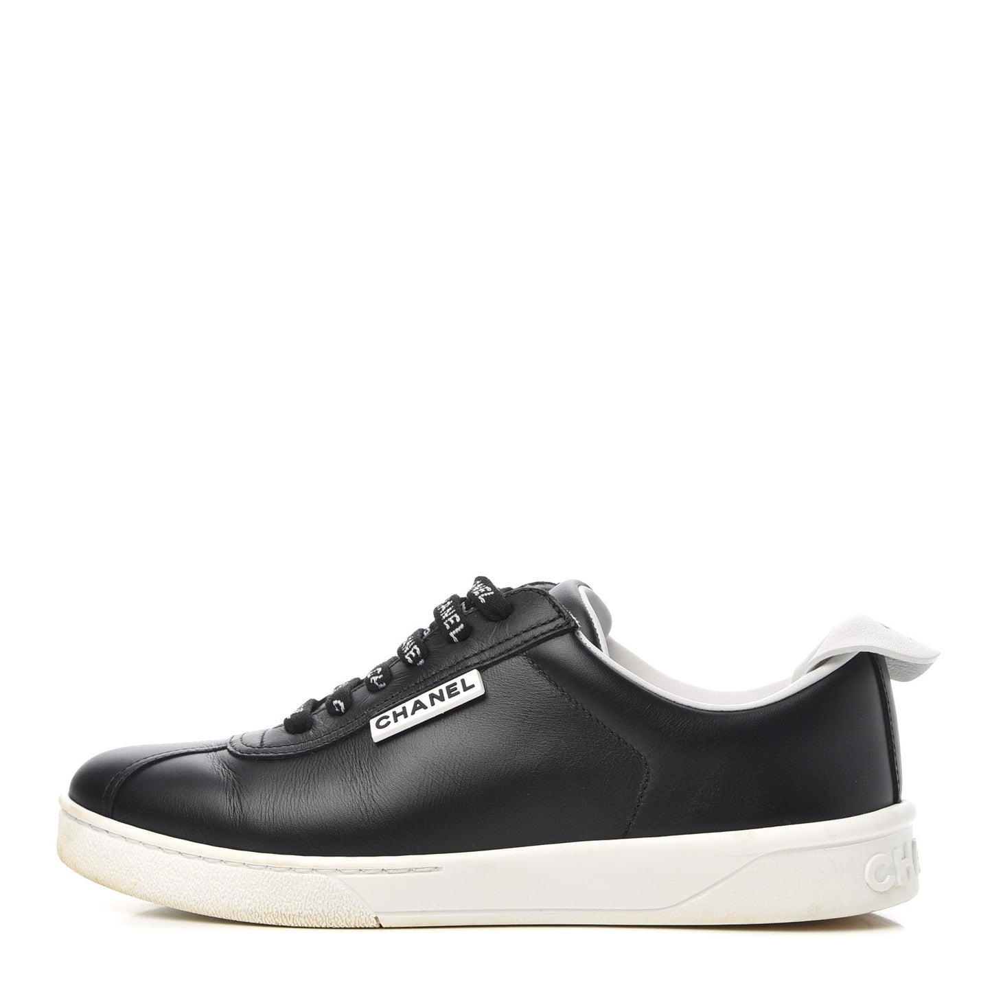 Calfskin CC Womens Sneakers 35 Black