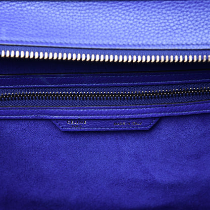 Celine Drummed Calfskin Mini Luggage Indigo 6 of 7
