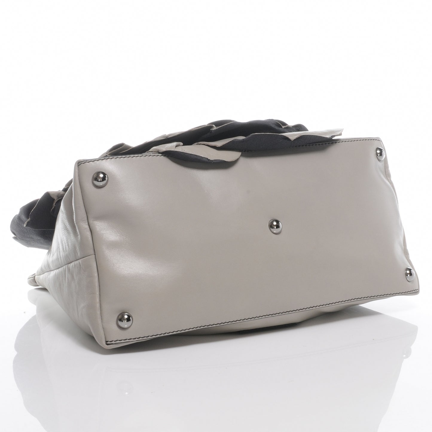 Leather Petale Hobo Grey