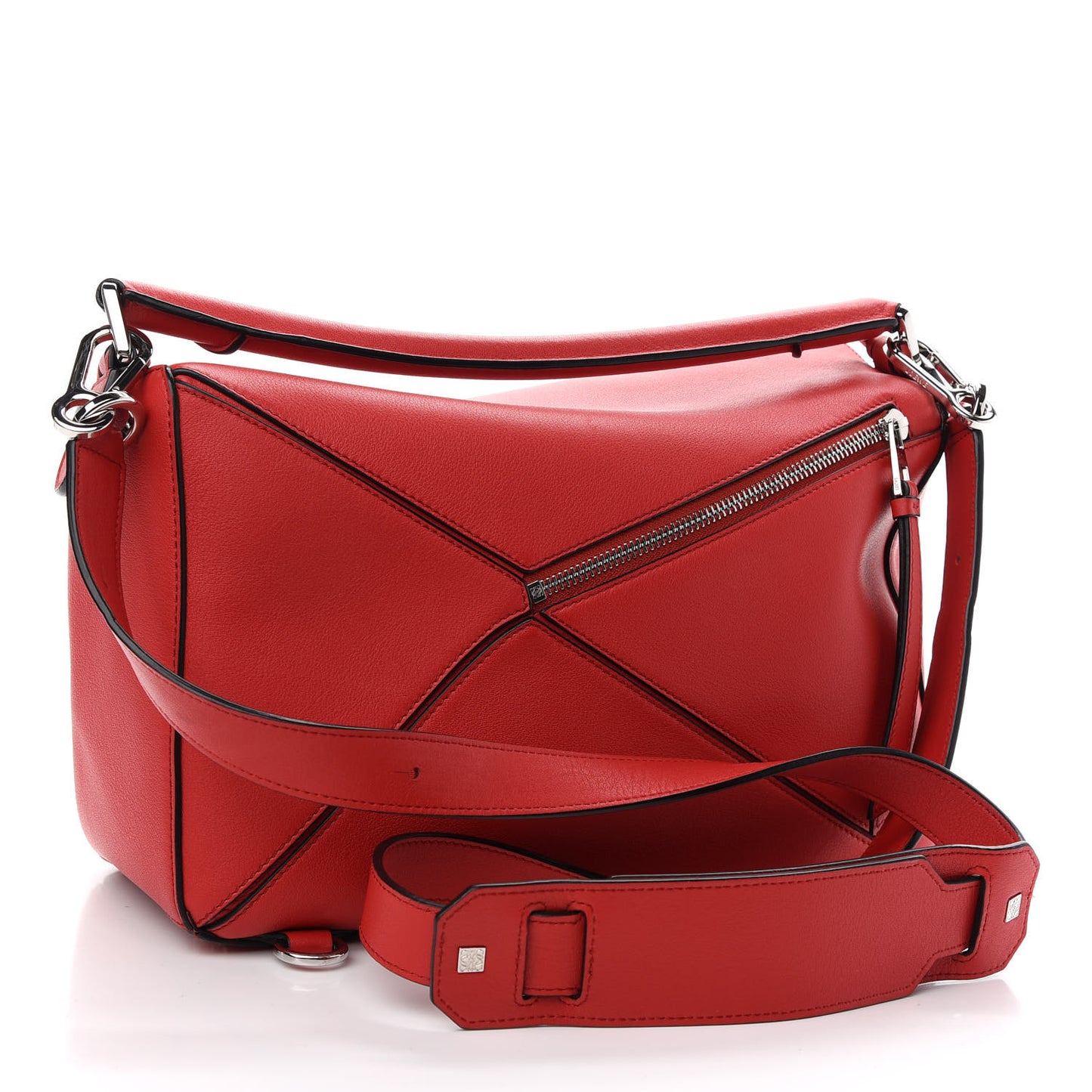 Calfskin Medium Puzzle Bag Scarlet