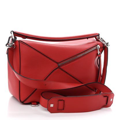 Loewe Calfskin Medium Puzzle Bag Scarlet 3 of 8