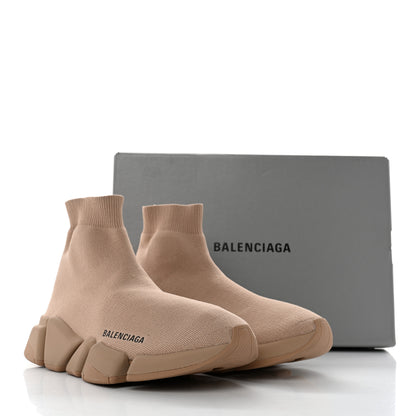 Balenciaga Technical 3D Recycled Knit Womens Speed 2.0 Sneakers 38 Monocolor Beige 9 of 9