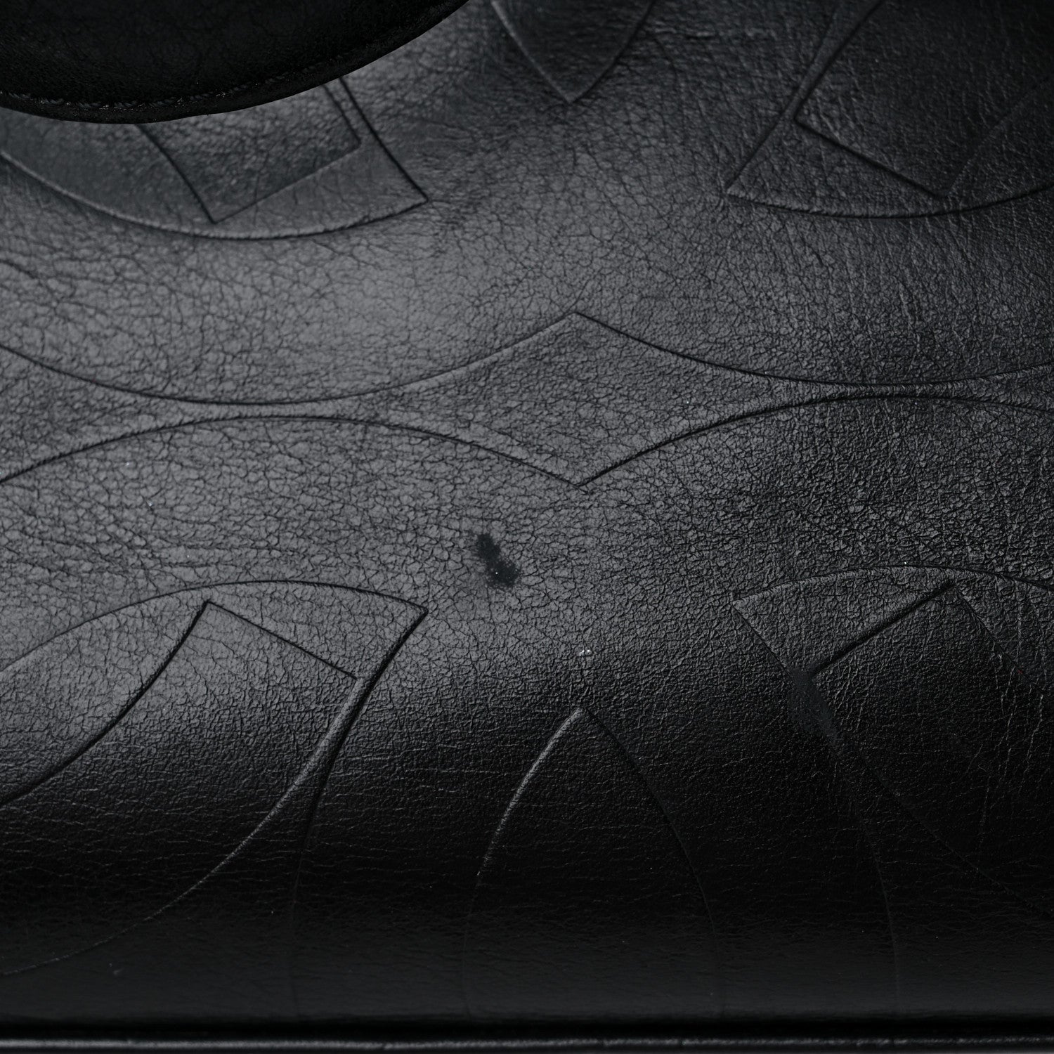 Chanel Calfskin Embossed CC Shoulder Bag Black 15 of 15