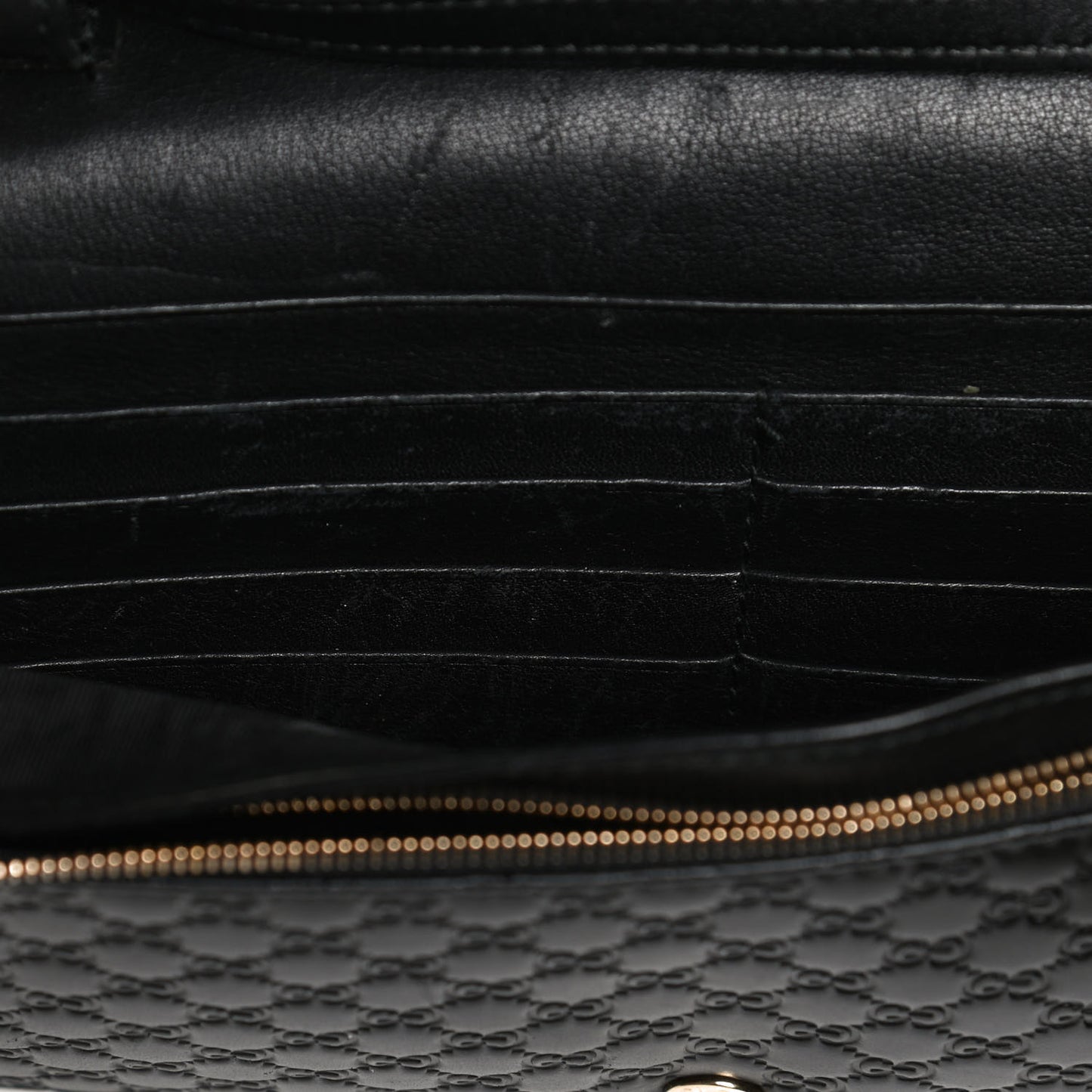 Microguccissima Crossbody Wallet Black
