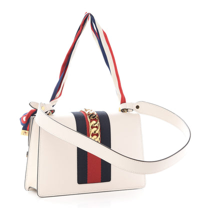 Gucci Calfskin Small Sylvie Shoulder Bag Off White 4 of 10