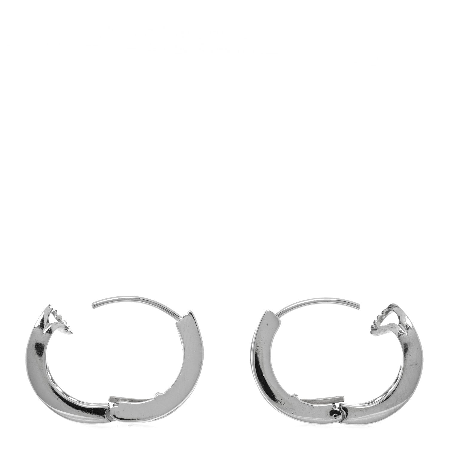 Tiffany Platinum Diamond .78ctw Hoop Earrings 3 of 4
