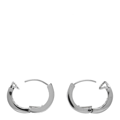 Tiffany Platinum Diamond .78ctw Hoop Earrings 3 of 4