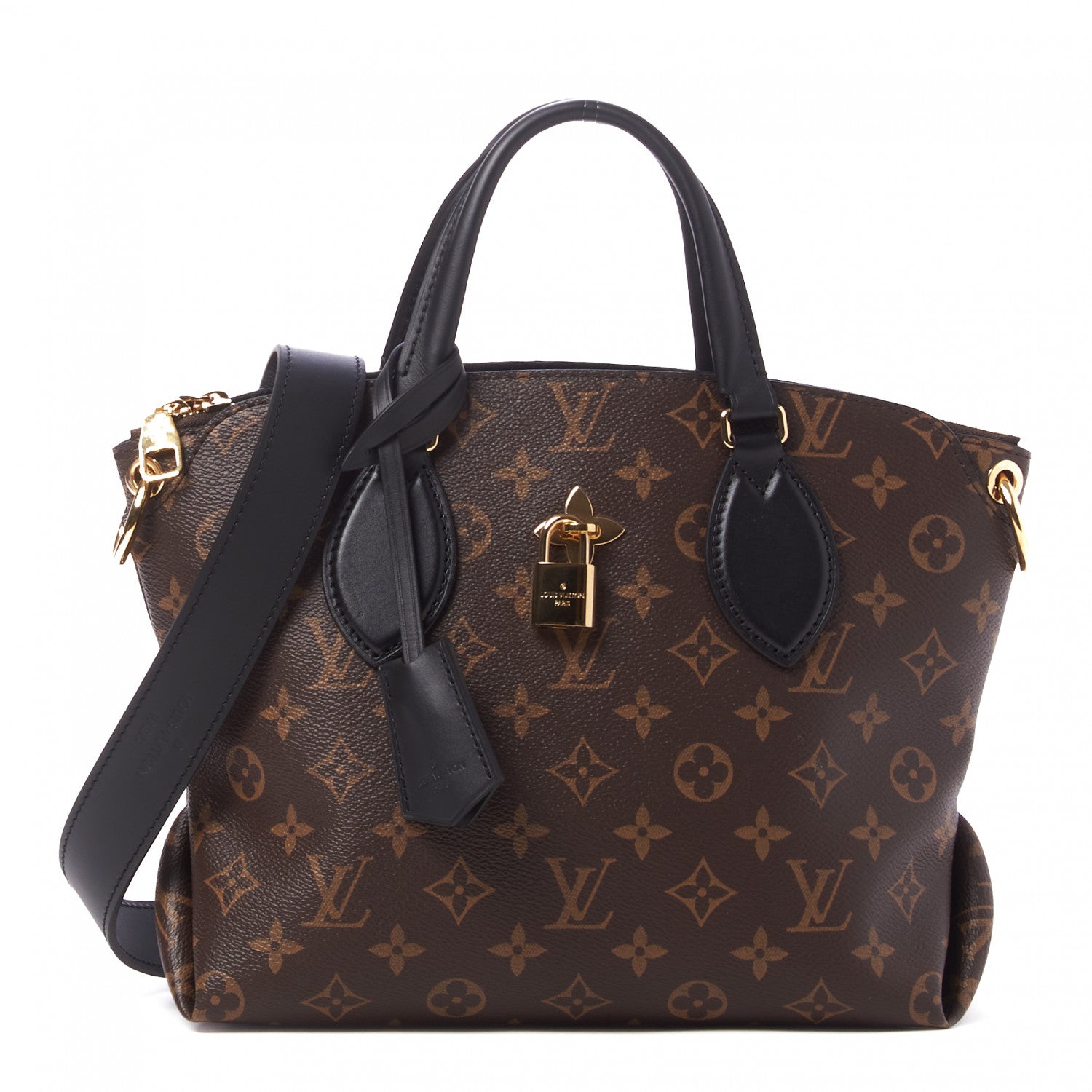 Louis Vuitton Monogram Flower Zipped Tote PM Black 1 of 10