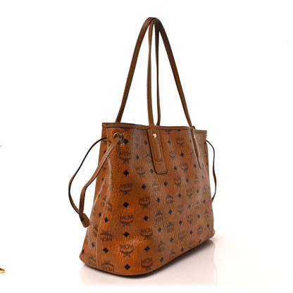 MCM Visetos Large Liz Reversible Shopper Tote Cognac 5 of 20