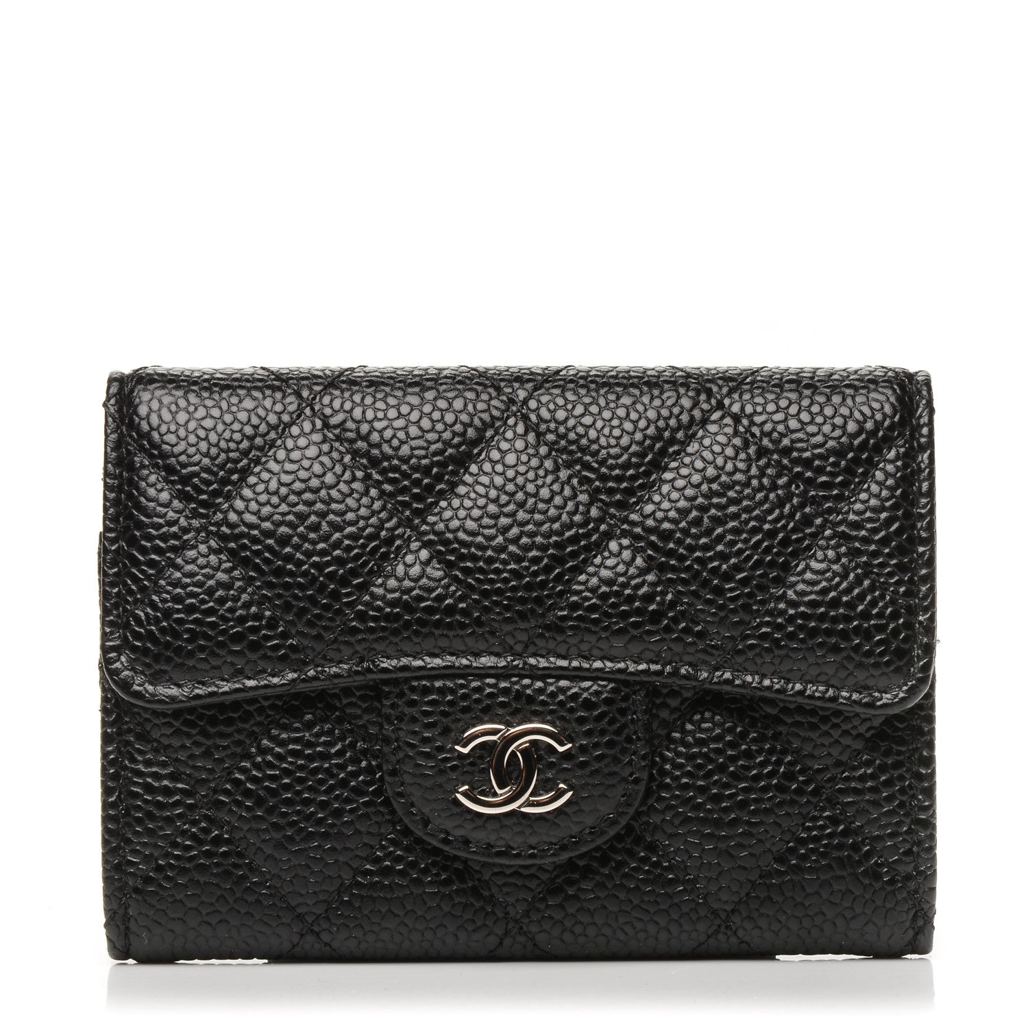 Chanel Caviar Quilted Flap Card Holder Black 1 of 7