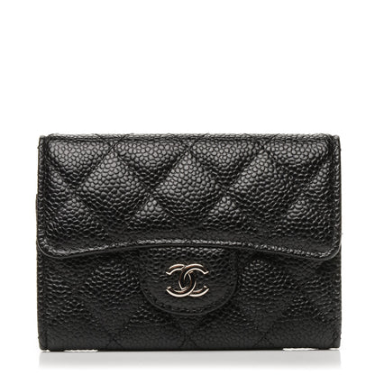 Chanel Caviar Quilted Flap Card Holder Black 1 of 7