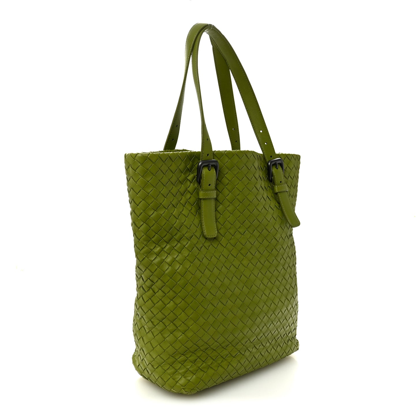 Nappa Intrecciato Shopper Tote Kiwi
