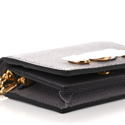 Gucci Grainy Calfskin Zumi Chain Card Case Wallet Dusty Grey 9 of 10