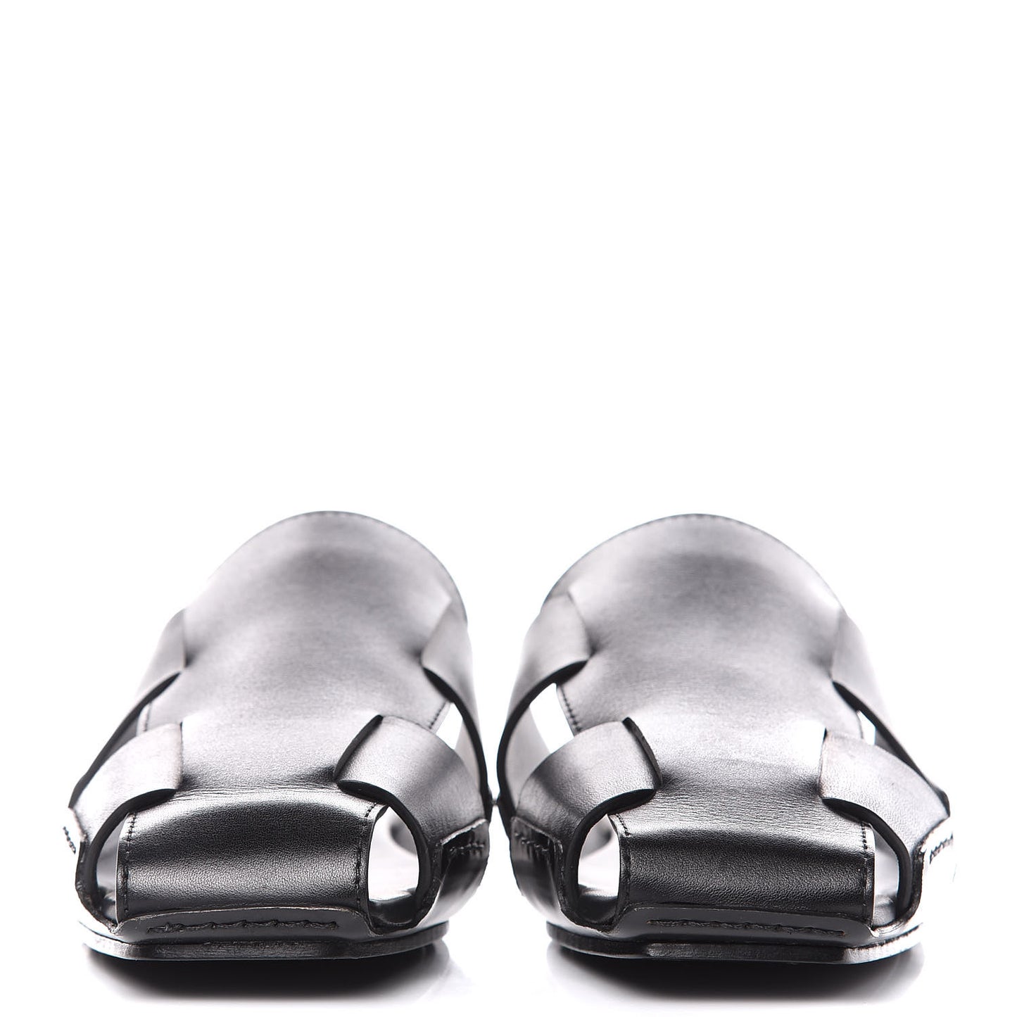 Calfskin Ruse Mules 39 Black