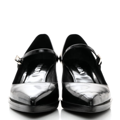 Prada Spazzolato Mary Jane 45mm Pumps 37 Black 2 of 7