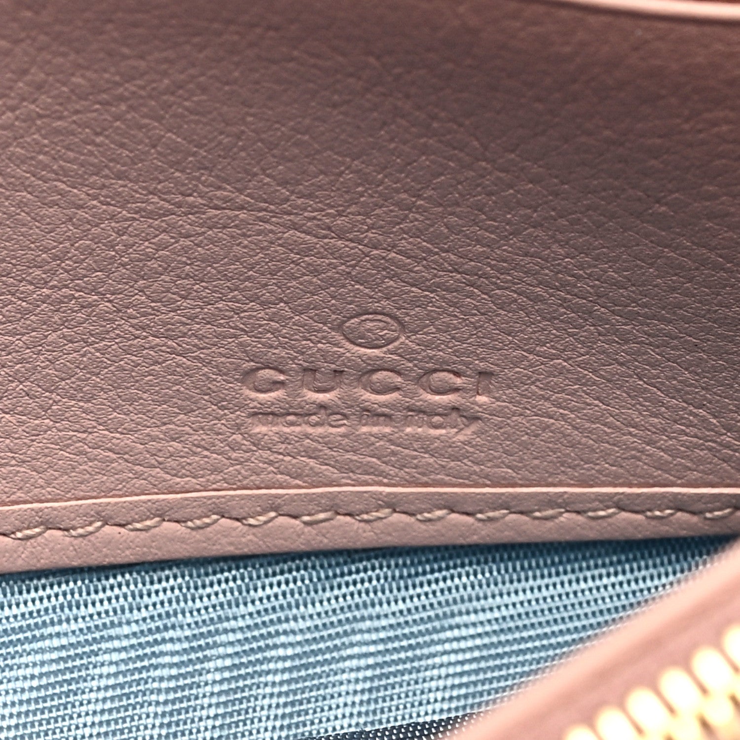 Gucci Roxy Calfskin Blondie Continental Chain Wallet Powder Pink 6 of 9