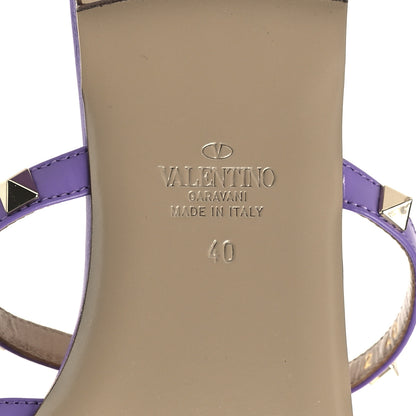 Valentino Garavani Nappa Rockstud Caged Flat Slide Sandals 40 Glicine 8 of 11