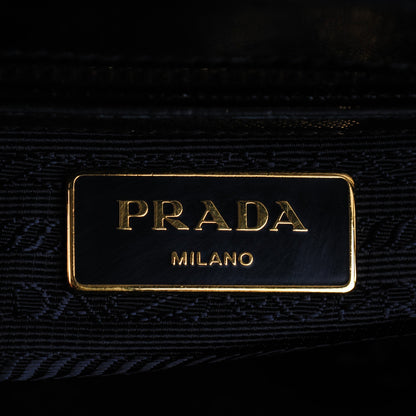 Prada Saffiano Vernice Mini Galleria Double Zip Tote Black 6 of 8
