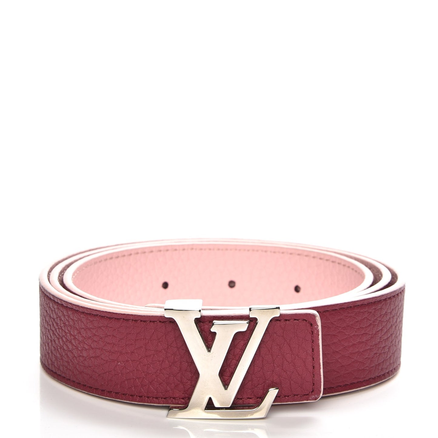 Taurillon Calfskin LV Initiales Reversible Belt 90 36 Bordeaux