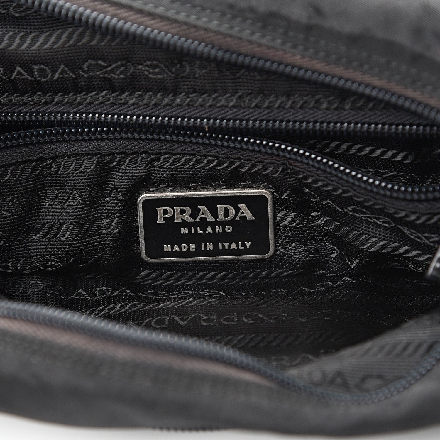 Prada Nylon Flat Messenger Bag Black 5 of 14