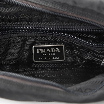 Prada Nylon Flat Messenger Bag Black 5 of 14