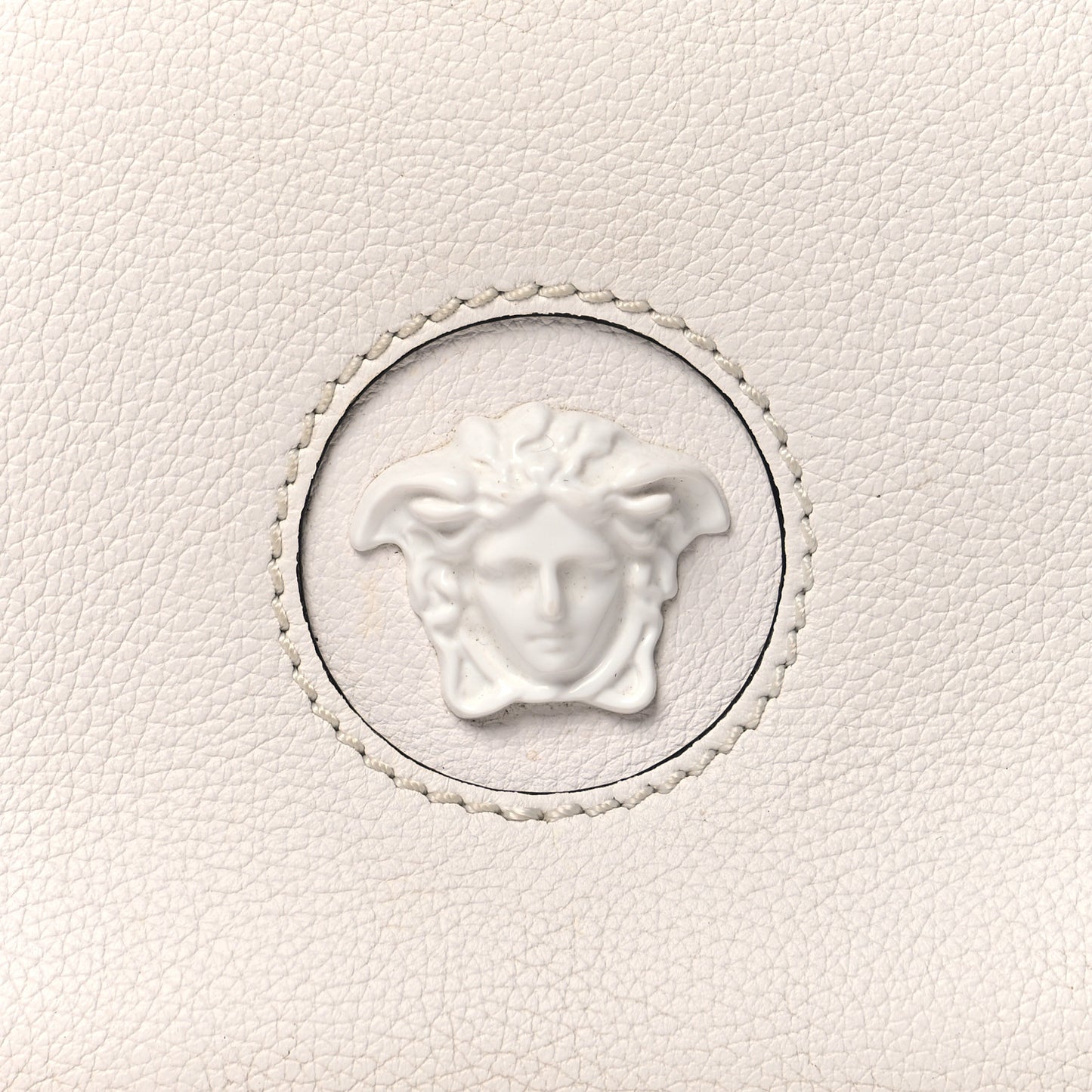 Calfskin La Medusa Small Hobo Crossbody Optical White